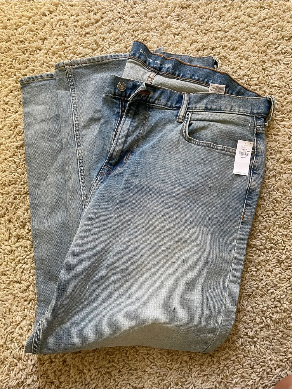 Old Navy Light Blue Boyfriend Jeans - Loose Fit